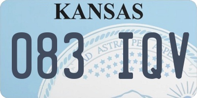 KS license plate 083IQV