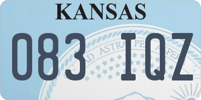 KS license plate 083IQZ