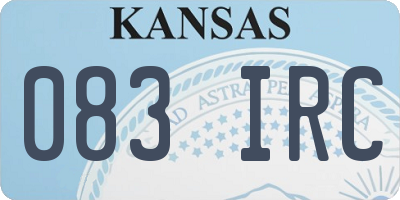 KS license plate 083IRC