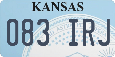 KS license plate 083IRJ