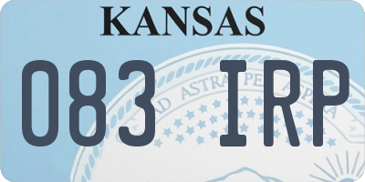 KS license plate 083IRP