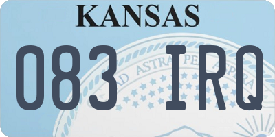 KS license plate 083IRQ