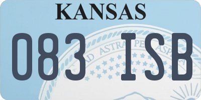 KS license plate 083ISB