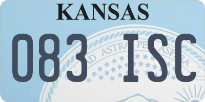 KS license plate 083ISC