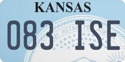 KS license plate 083ISE