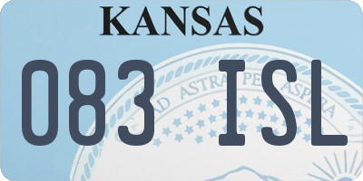 KS license plate 083ISL