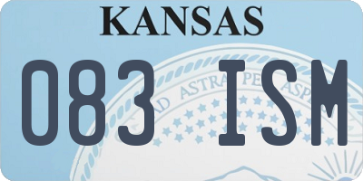 KS license plate 083ISM