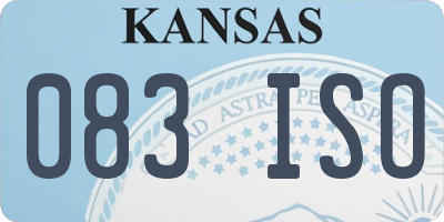KS license plate 083ISO