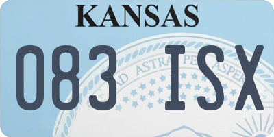 KS license plate 083ISX