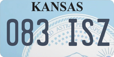 KS license plate 083ISZ