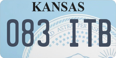 KS license plate 083ITB