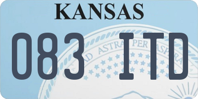 KS license plate 083ITD