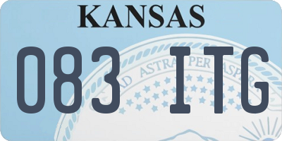 KS license plate 083ITG