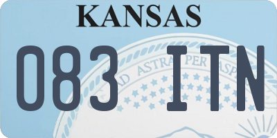 KS license plate 083ITN