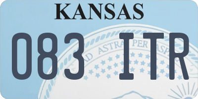 KS license plate 083ITR