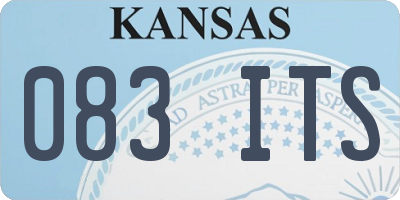 KS license plate 083ITS
