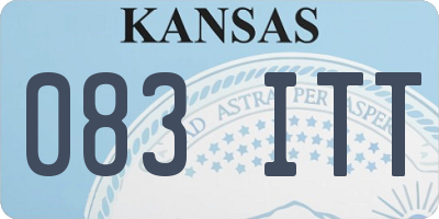 KS license plate 083ITT