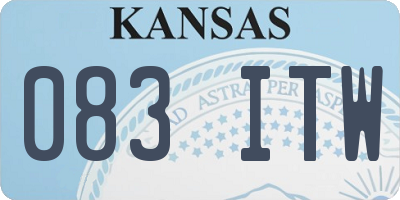 KS license plate 083ITW
