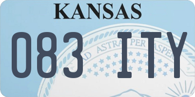 KS license plate 083ITY