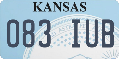 KS license plate 083IUB
