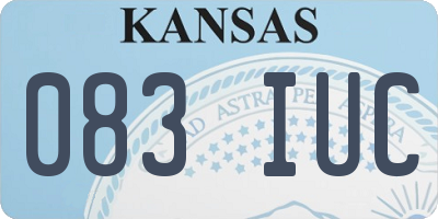 KS license plate 083IUC