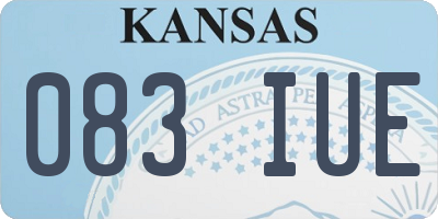 KS license plate 083IUE