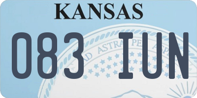KS license plate 083IUN