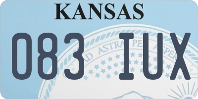 KS license plate 083IUX