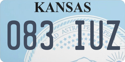 KS license plate 083IUZ