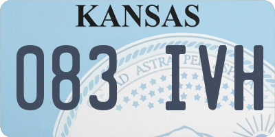 KS license plate 083IVH