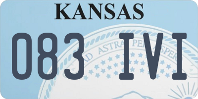 KS license plate 083IVI