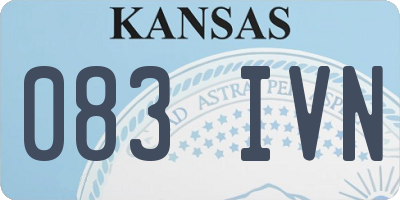 KS license plate 083IVN