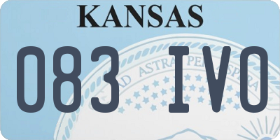 KS license plate 083IVO