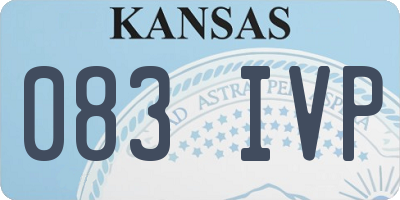 KS license plate 083IVP