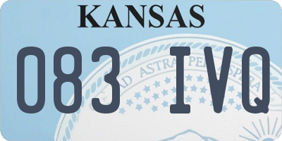 KS license plate 083IVQ
