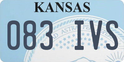 KS license plate 083IVS