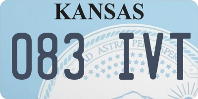 KS license plate 083IVT