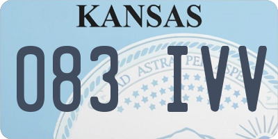KS license plate 083IVV
