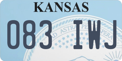 KS license plate 083IWJ