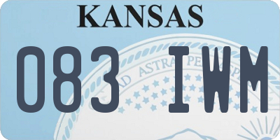 KS license plate 083IWM