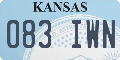 KS license plate 083IWN
