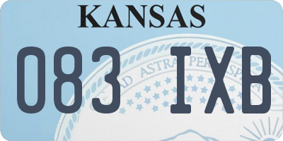 KS license plate 083IXB