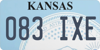 KS license plate 083IXE