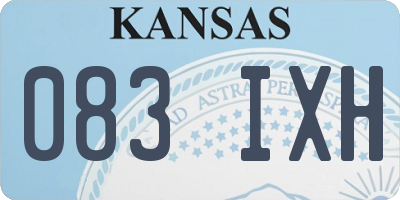 KS license plate 083IXH