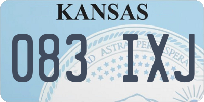 KS license plate 083IXJ