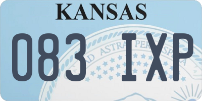 KS license plate 083IXP
