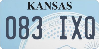 KS license plate 083IXQ