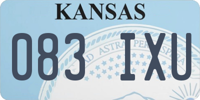 KS license plate 083IXU