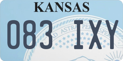KS license plate 083IXY