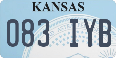 KS license plate 083IYB